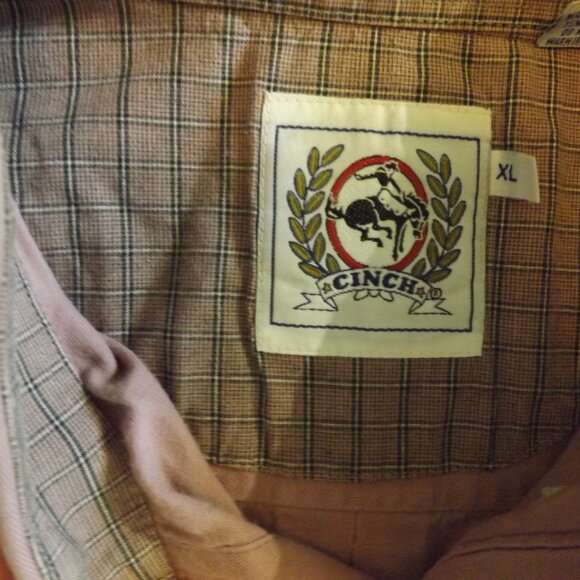 Cinch Western Wear Button-Down Shirt Mens Size XL Dusty Rose Long Sleeve - Picture 2 of 8